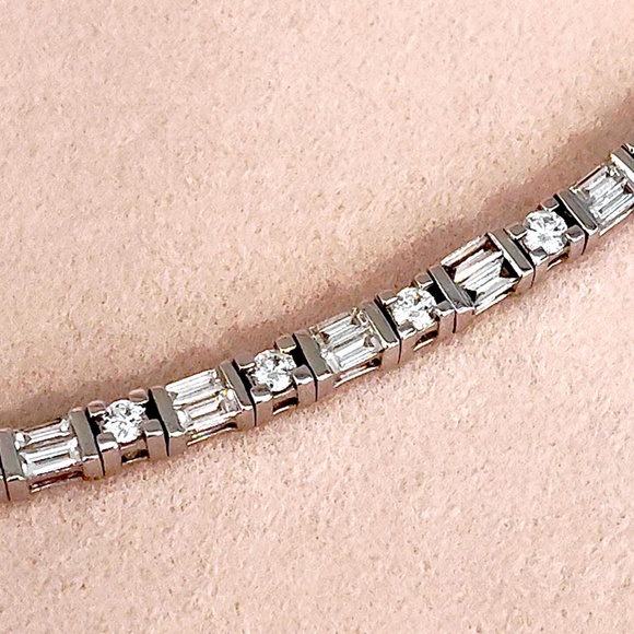 Custom Made Diamond Necklace 18" (98 Diamonds) approximate 10 Carats/36gr. VS1/2 - Picture 8 of 16